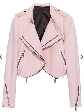 Blush Pink Moto Jacket
